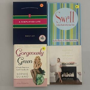 Set of 4 Women's Lifestyle Books: Cupcakes & Cashmere, Emily Ley, Cynthia Rowley